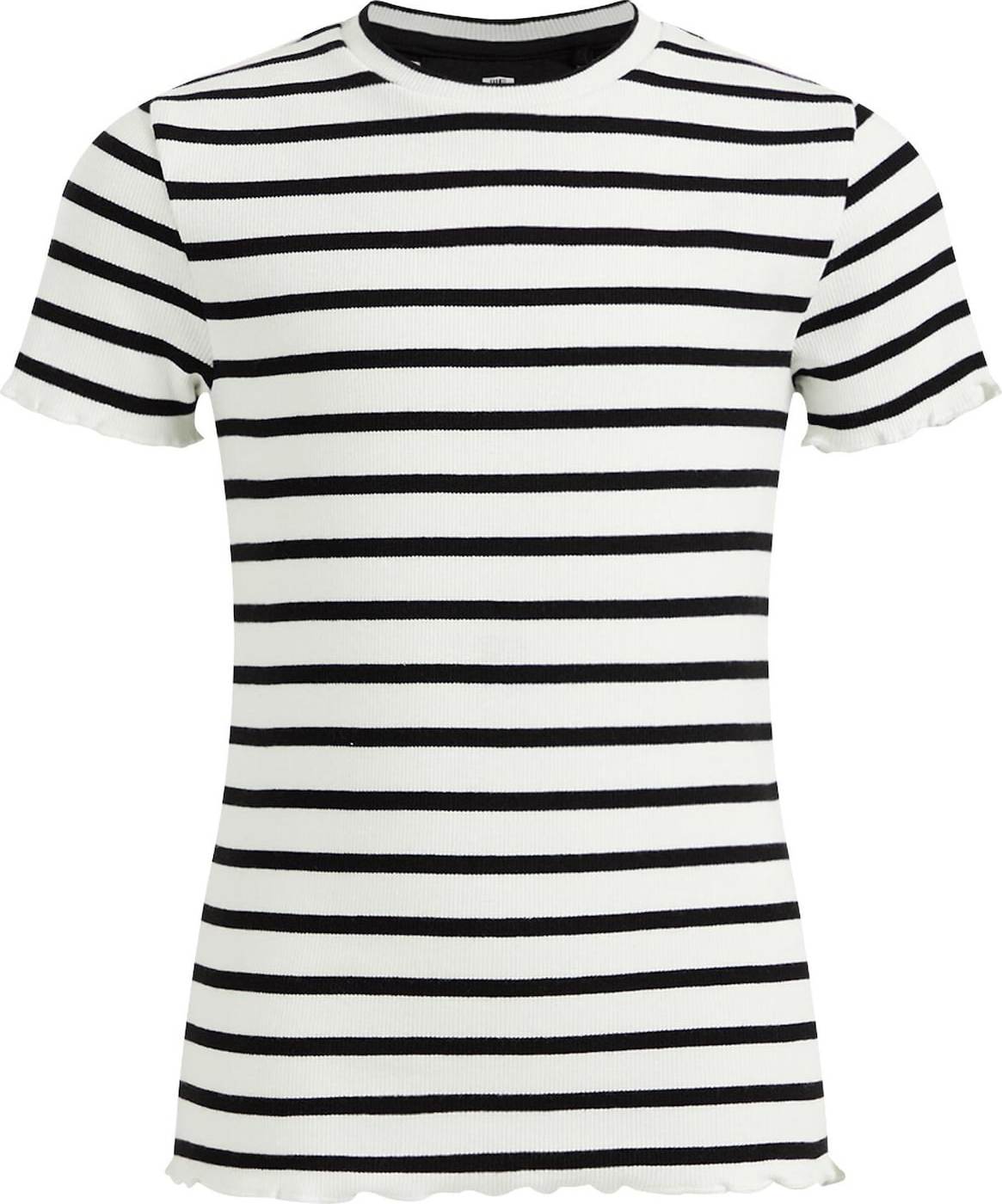 WE Fashion Tričko černá / bílá