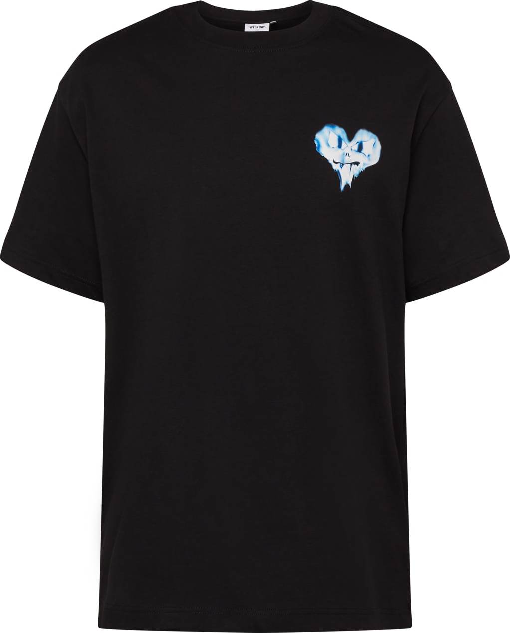 WEEKDAY Tričko světlemodrá / černá / bílá