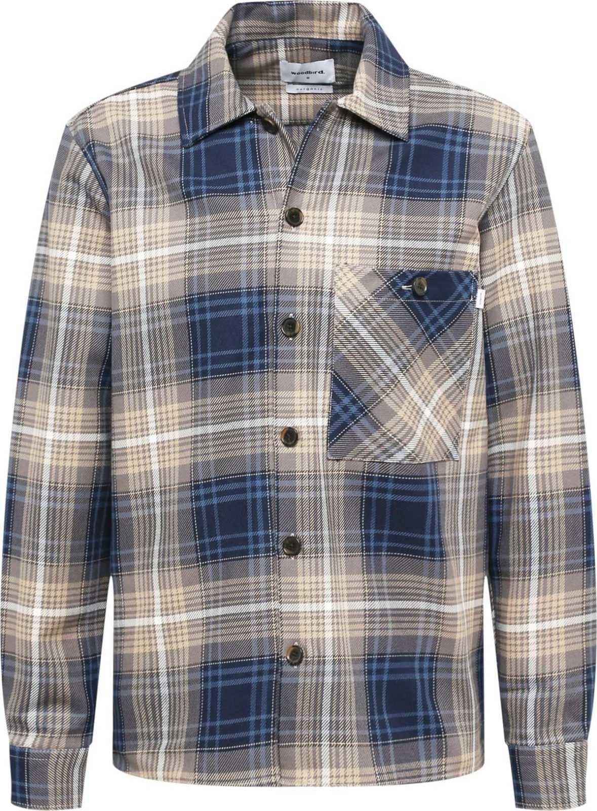Woodbird Košile 'Buel' béžová / modrá / bílá
