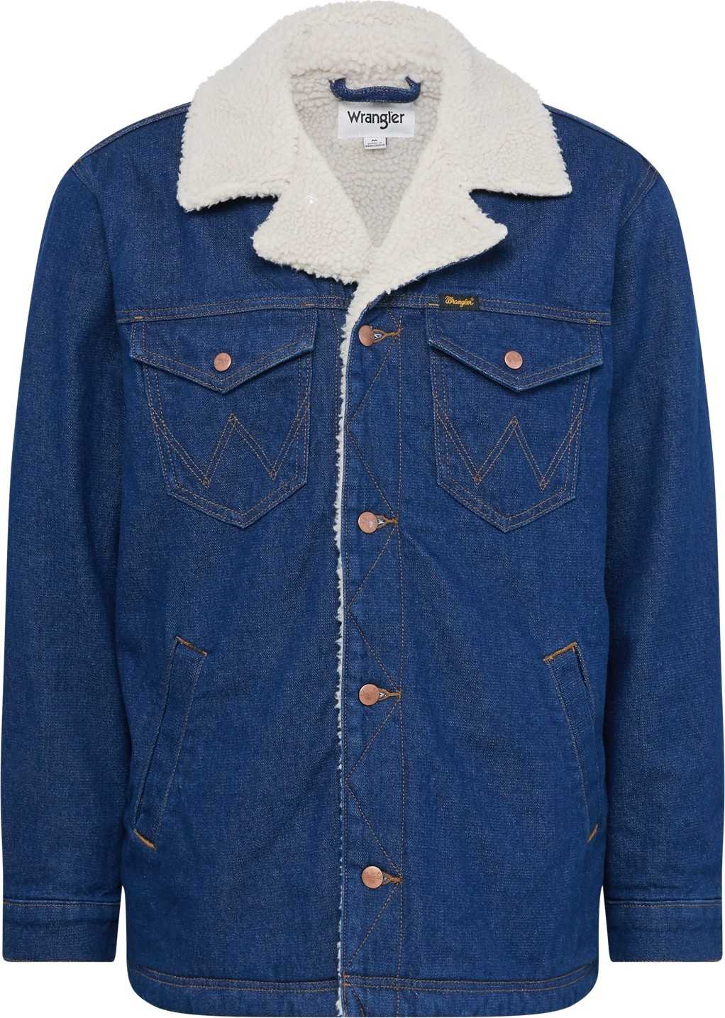 WRANGLER Přechodná bunda modrá / bílá