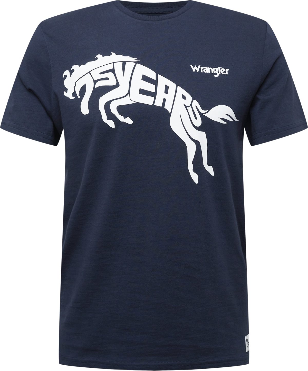WRANGLER Tričko '75th Anni' tmavě modrá / bílá