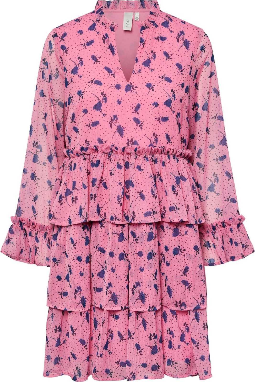 Y.A.S Šaty 'SISKO' safírová / tmavě modrá / pink / bílá