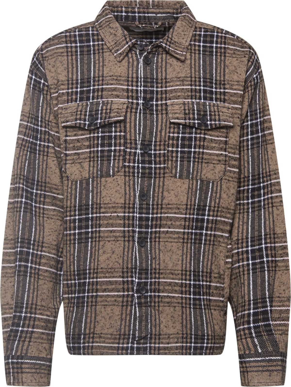 Young Poets Košile 'Jonte 221' modrá / hnědá / bílá