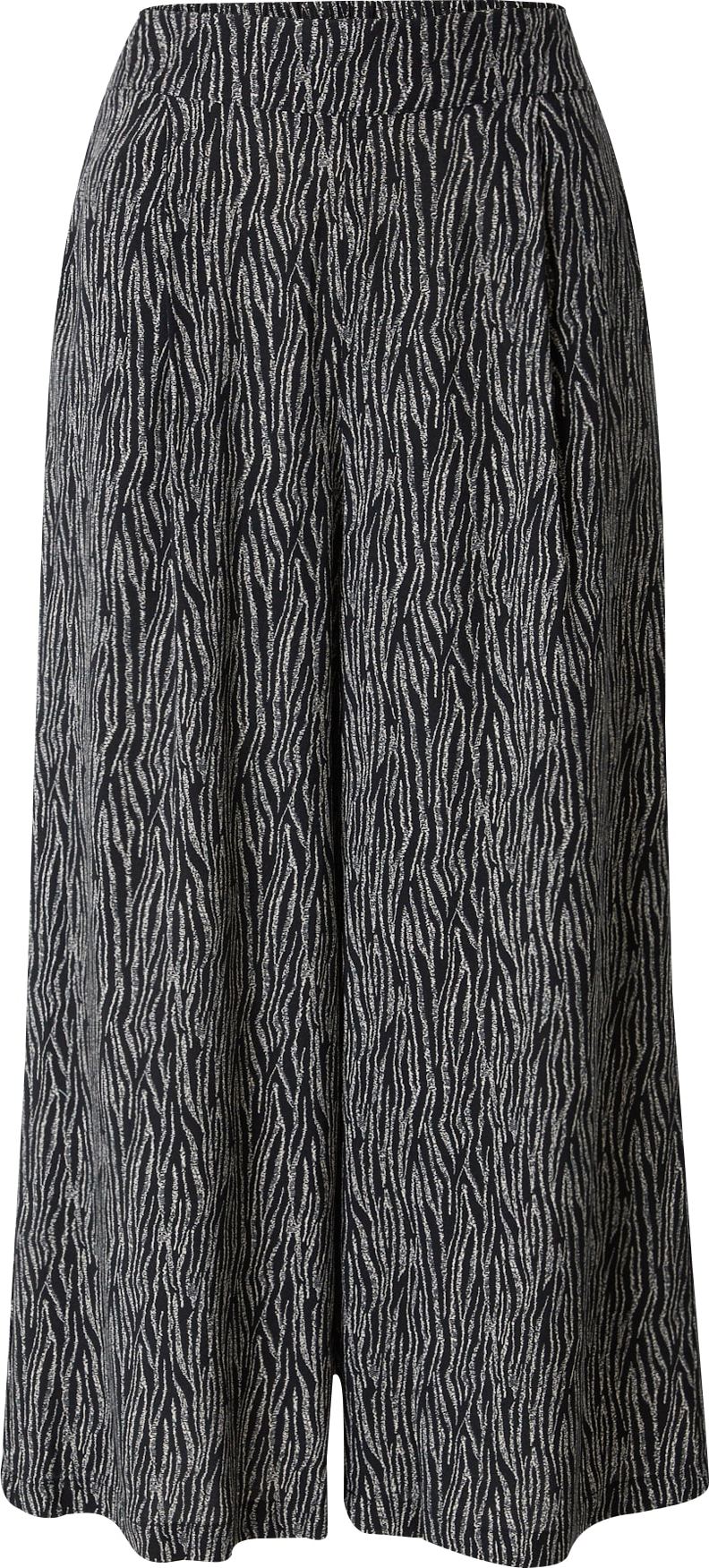 ZABAIONE Kalhoty se sklady v pase 'Ulani' krémová / tmavě šedá / černá
