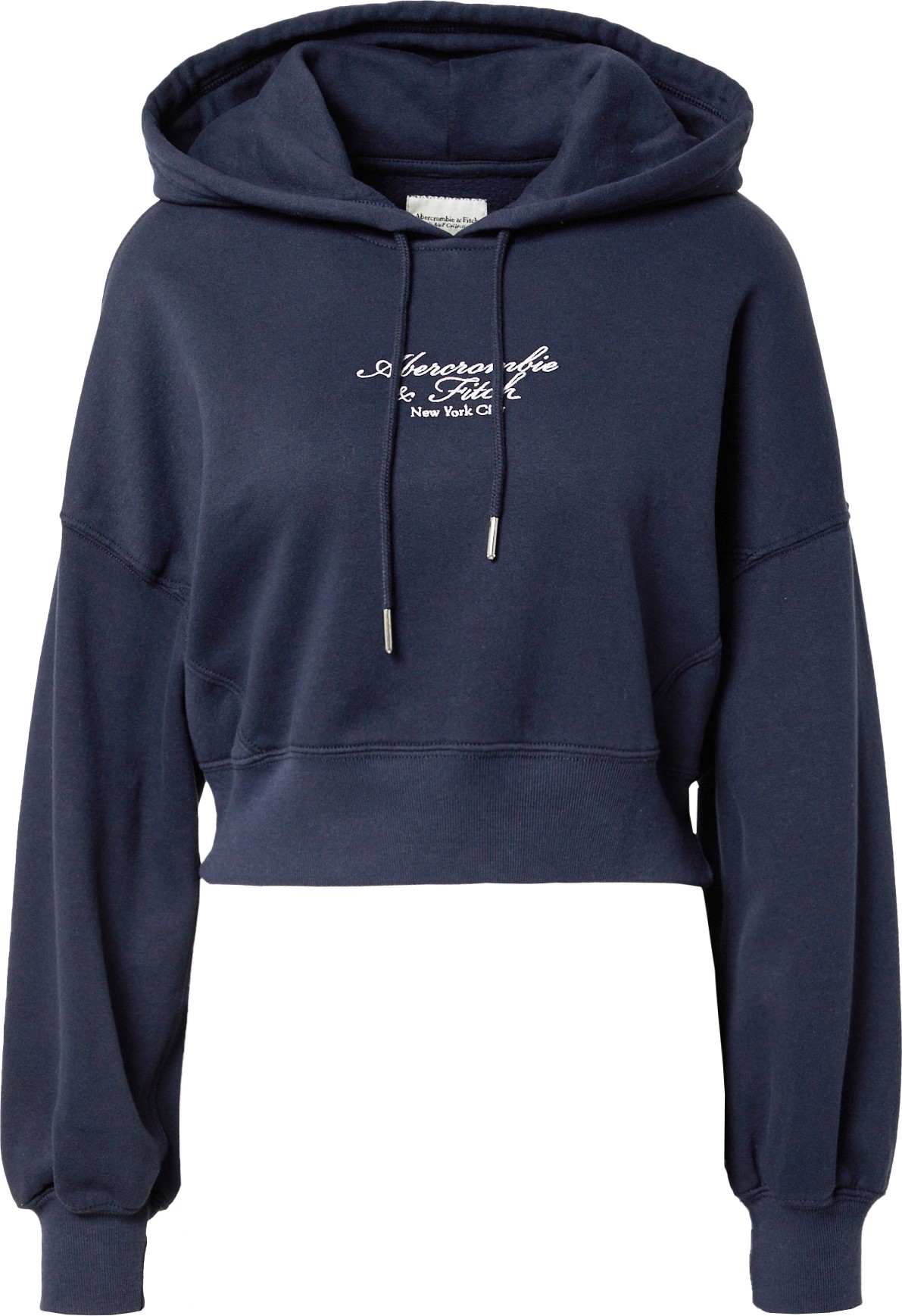 Abercrombie & Fitch Mikina tmavě modrá / bílá