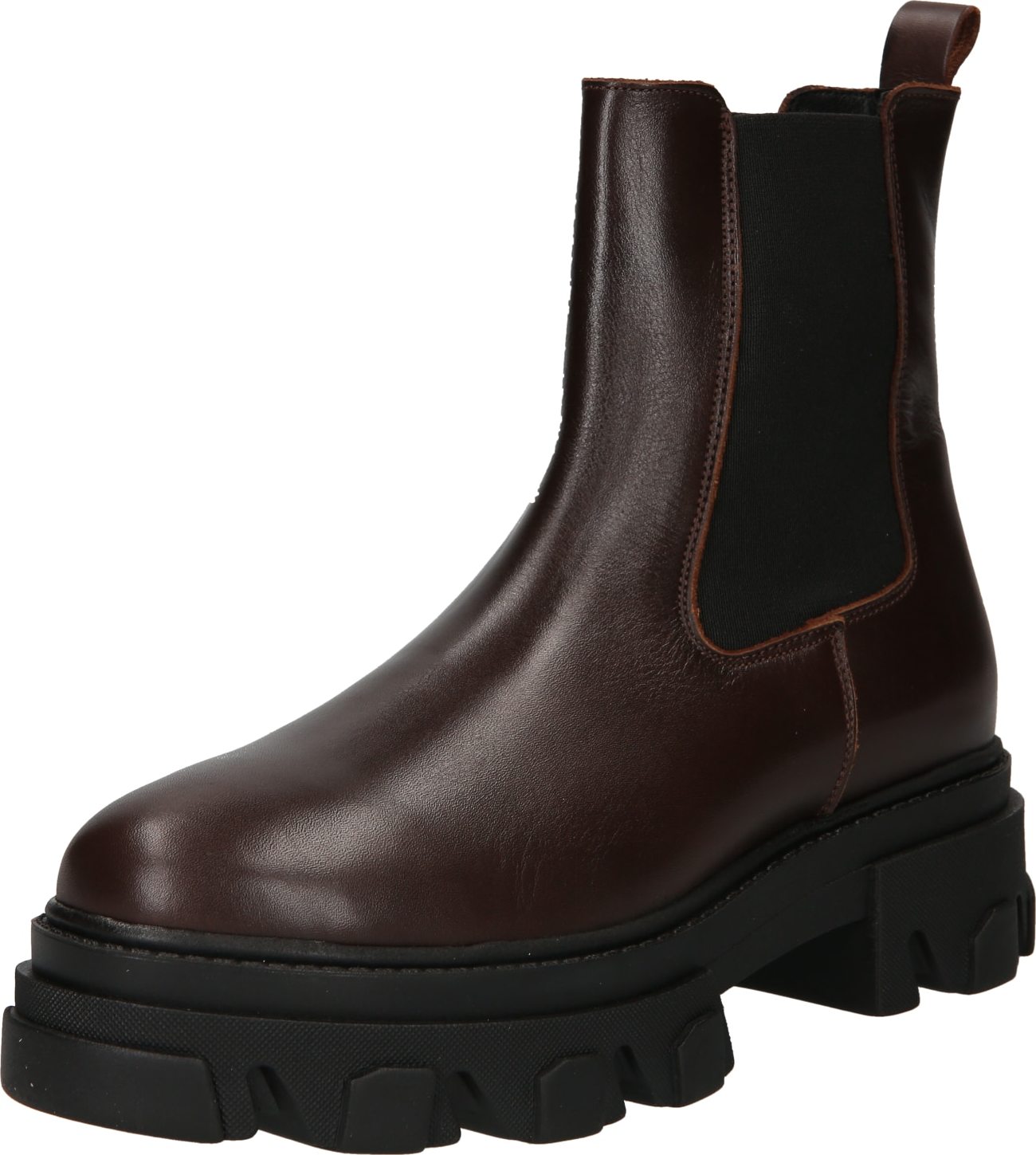 ABOUT YOU Chelsea boty 'Charleen' čokoládová / černá