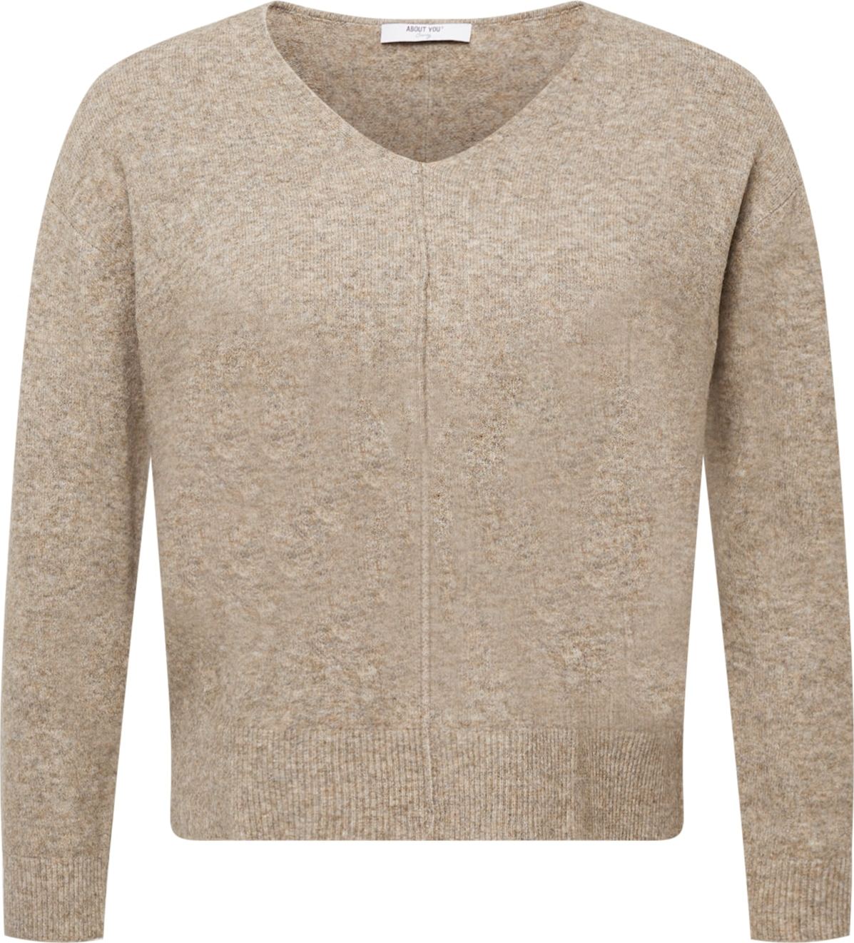 ABOUT YOU Curvy Svetr 'Asta' hnědý melír