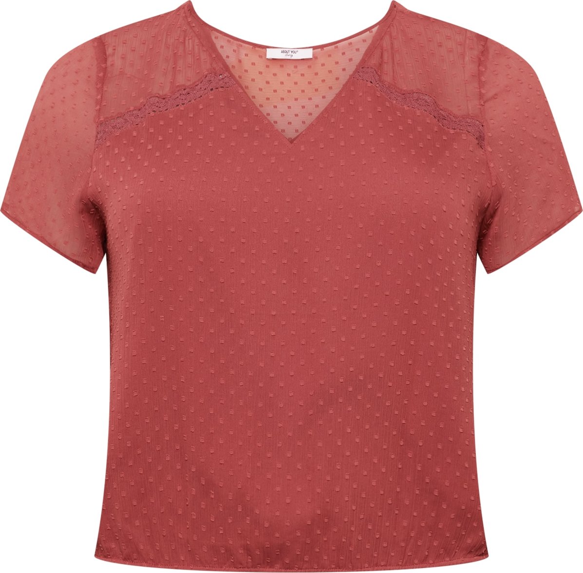 ABOUT YOU Curvy Tričko 'Senta' rezavě červená