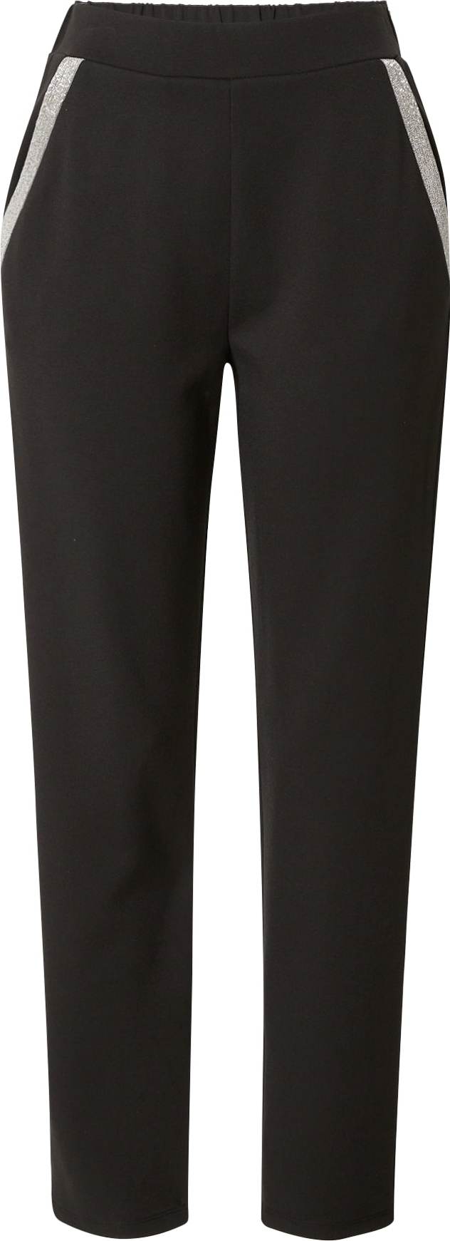 ABOUT YOU Kalhoty 'Simone' černá / stříbrná