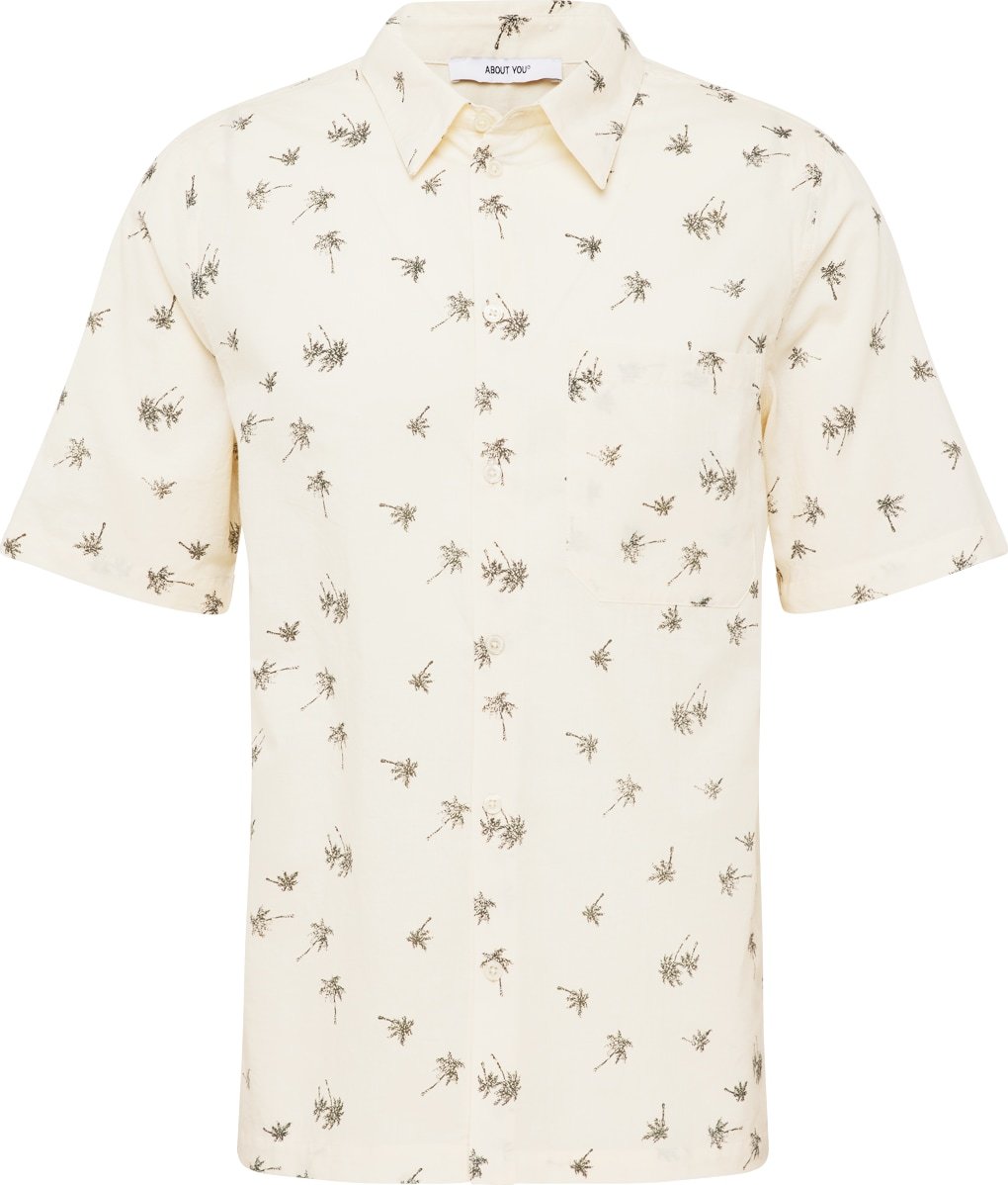 ABOUT YOU Košile 'Ediz' béžová / tmavě hnědá