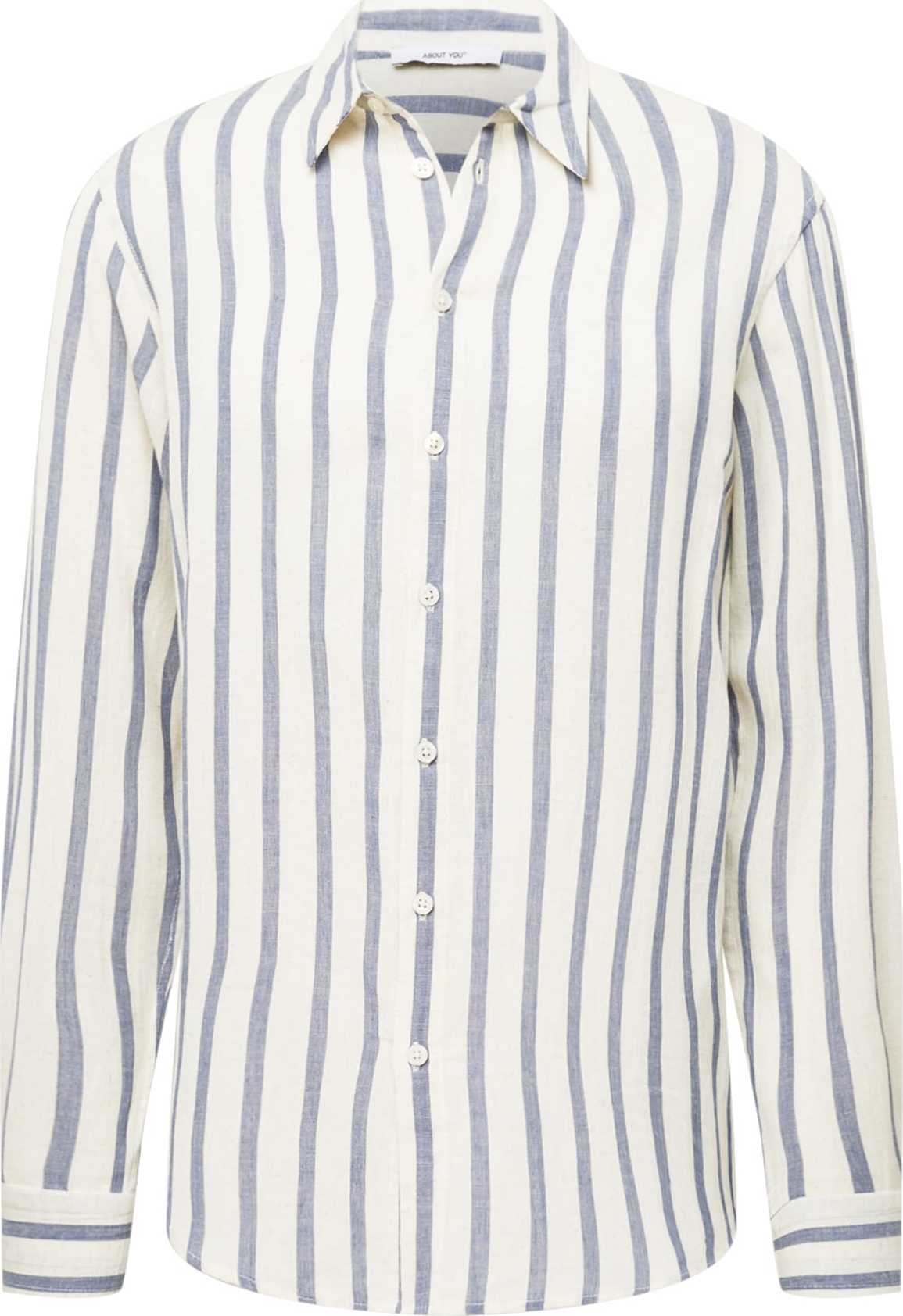 ABOUT YOU Košile 'Jayden' béžová / světlemodrá