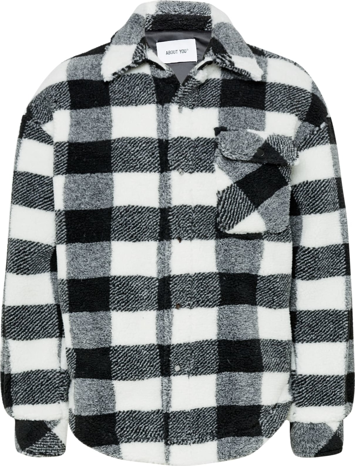 ABOUT YOU Přechodná bunda 'Adriano' mix barev / černá / bílá