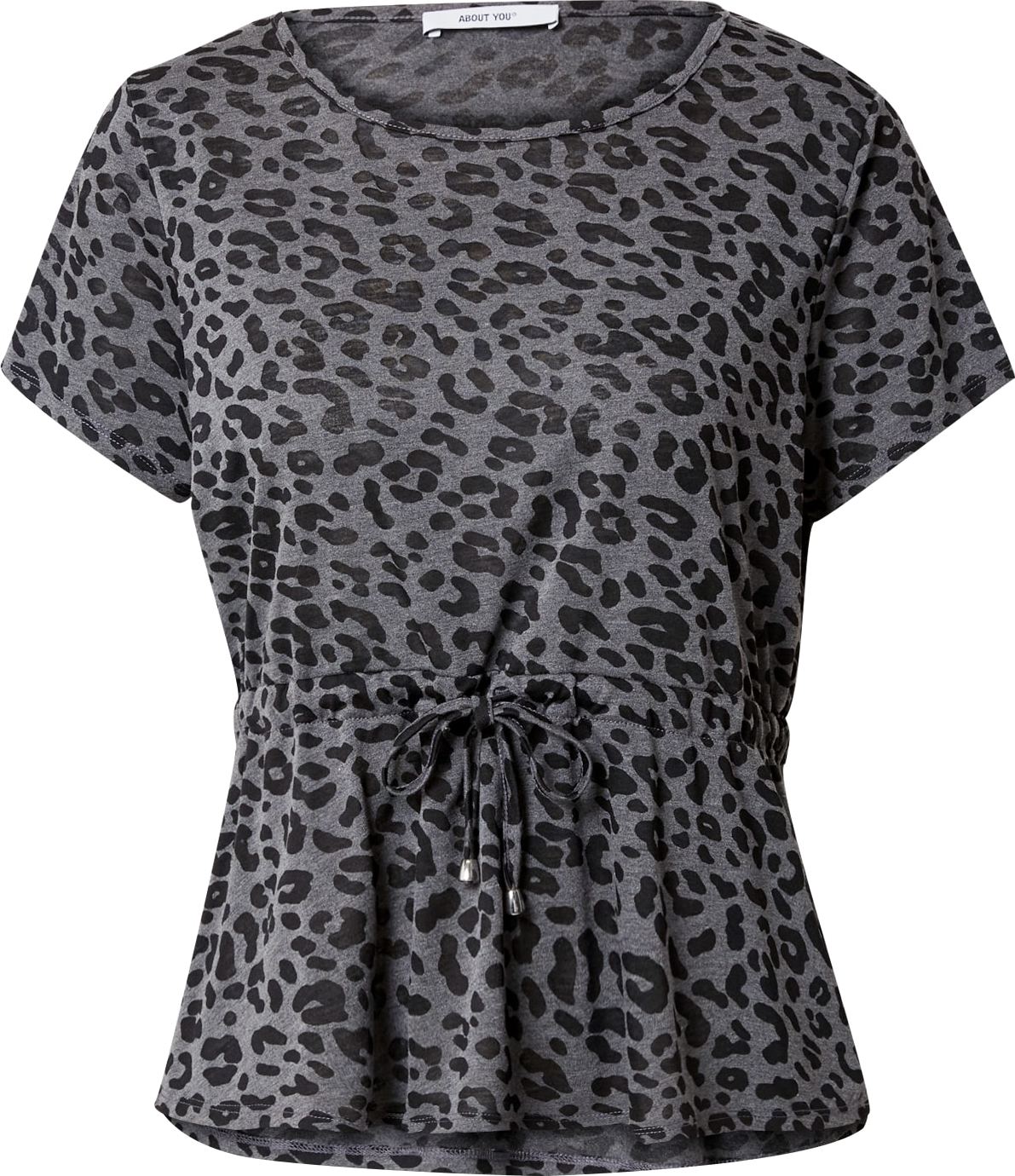 ABOUT YOU Tričko 'Lilian' tmavě šedá / černá