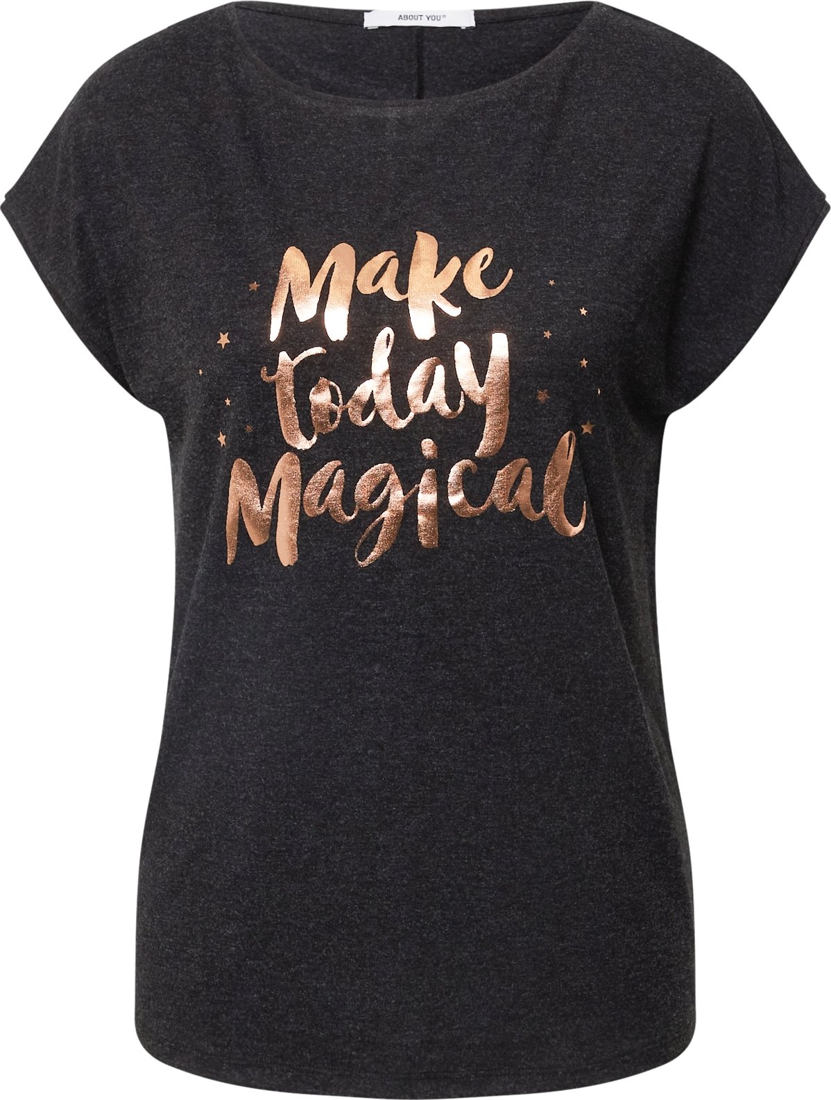 ABOUT YOU Tričko 'Silvana' bronzová / tmavě šedá