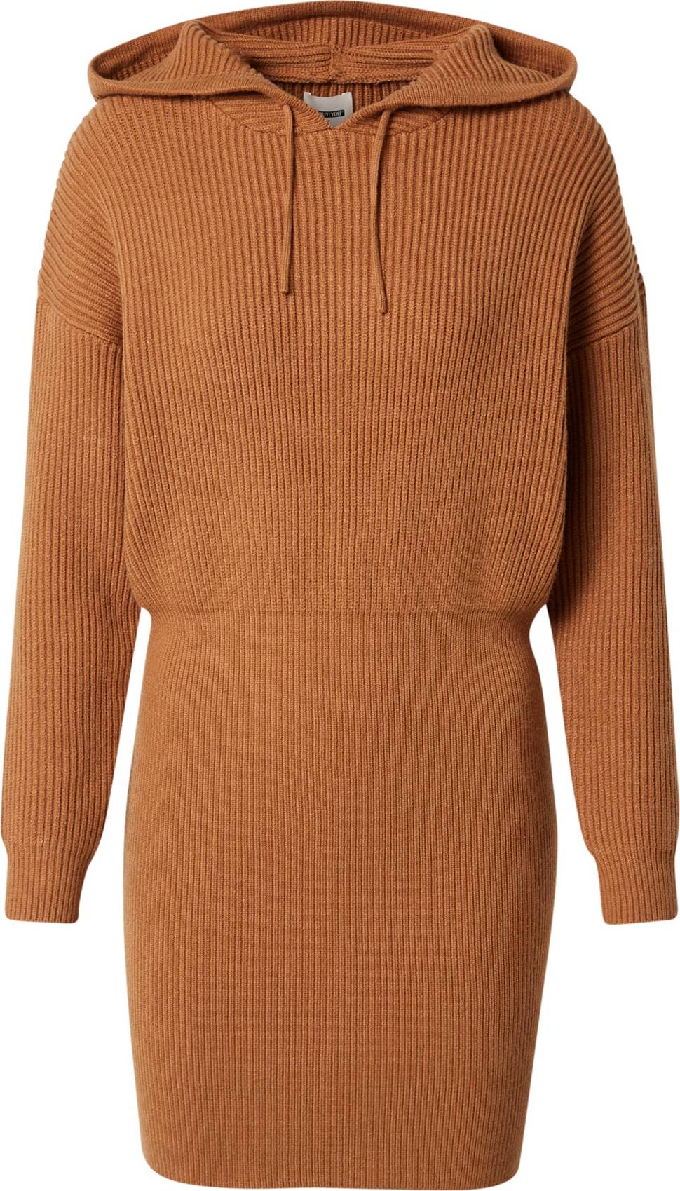 ABOUT YOU x Laura Giurcanu Úpletové šaty 'Paulina' velbloudí