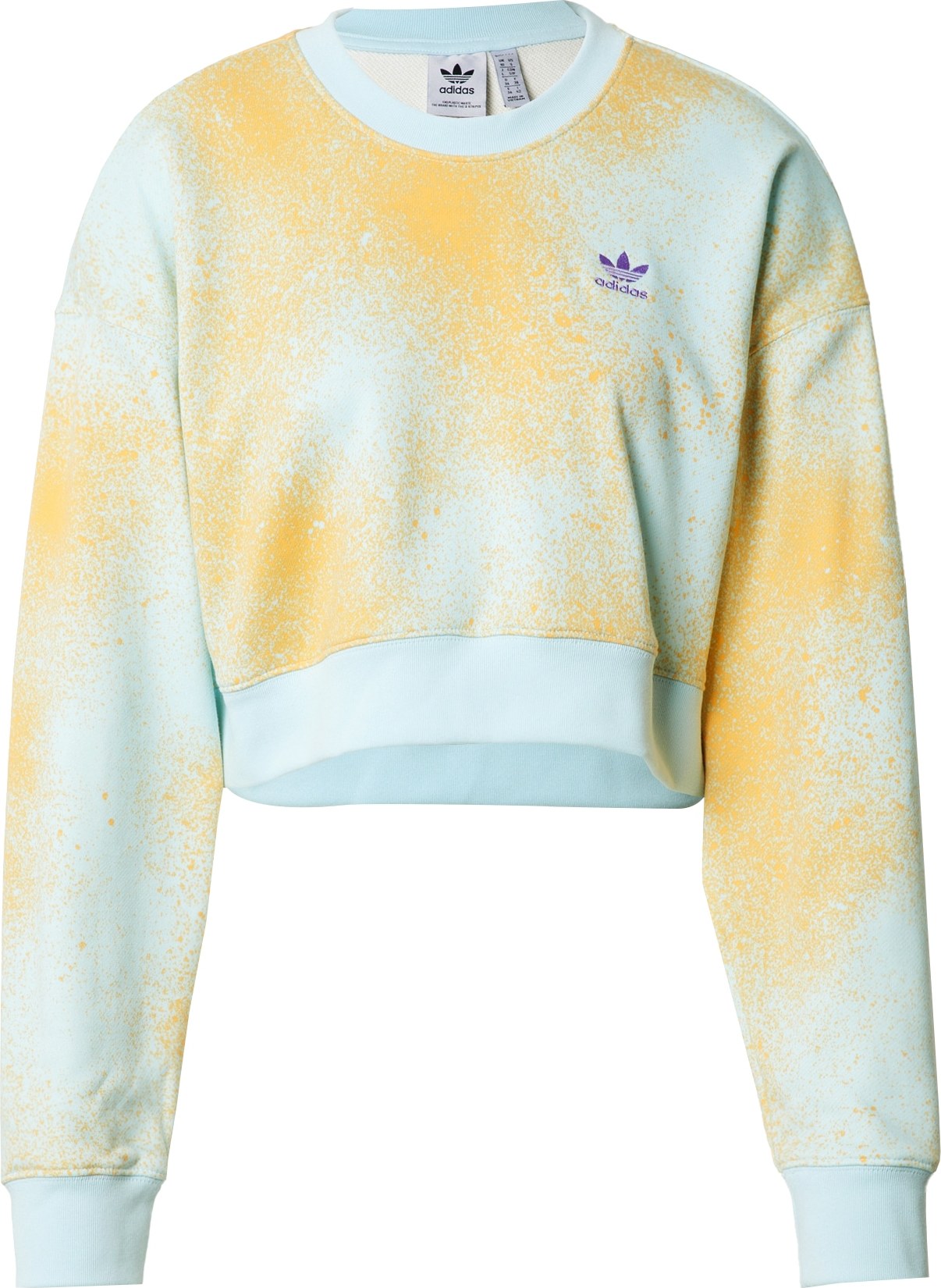 ADIDAS ORIGINALS Mikina světlemodrá / zlatě žlutá / tmavě fialová