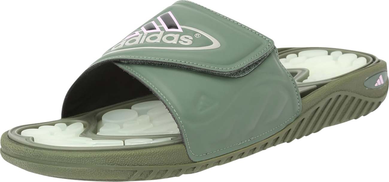 ADIDAS SPORTSWEAR Pantofle 'Reptossage' šedá / tmavě zelená / růžová