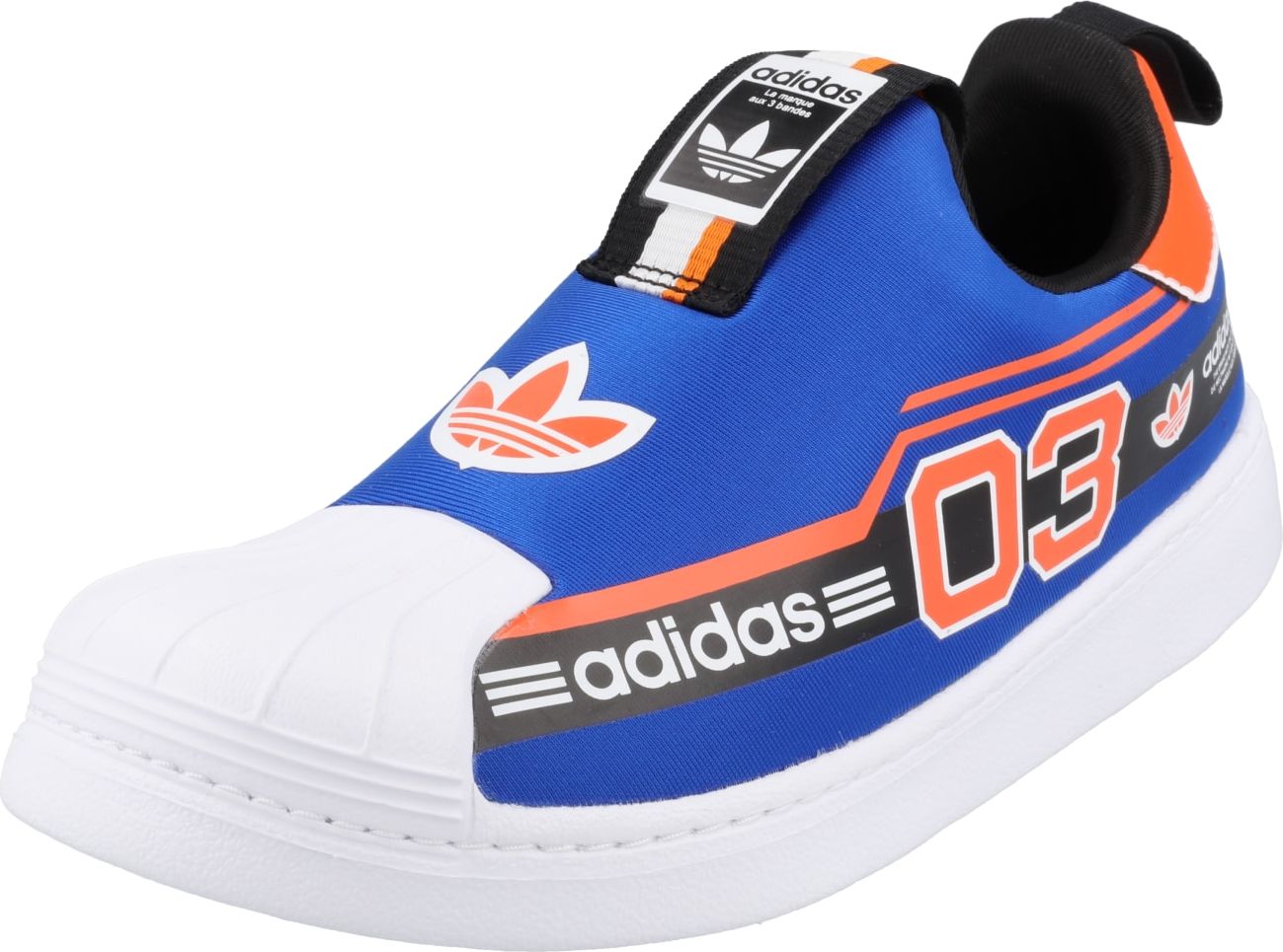 ADIDAS ORIGINALS Tenisky 'SUPERSTAR' modrá / tmavě oranžová / černá / bílá