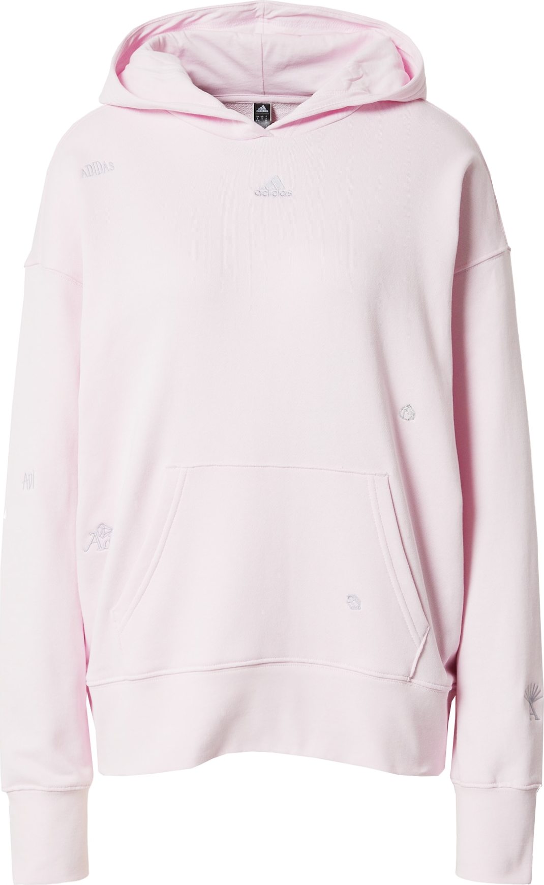 ADIDAS SPORTSWEAR Sportovní mikina světle šedá / růžová
