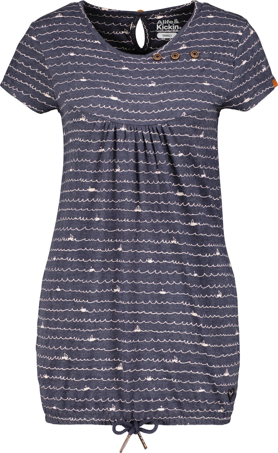 Alife and Kickin Tričko 'SummerAK' marine modrá / pudrová