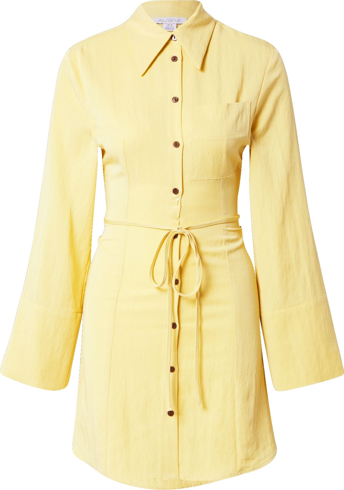 Aligne Košilové šaty 'Fujiko' světle žlutá