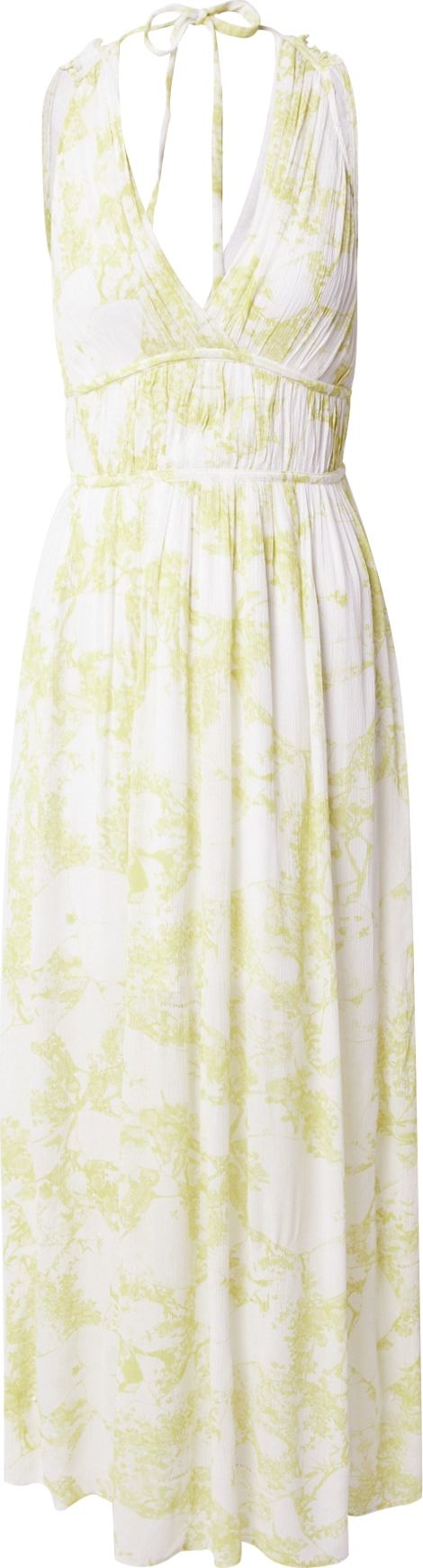 AllSaints Šaty citronová / bílá