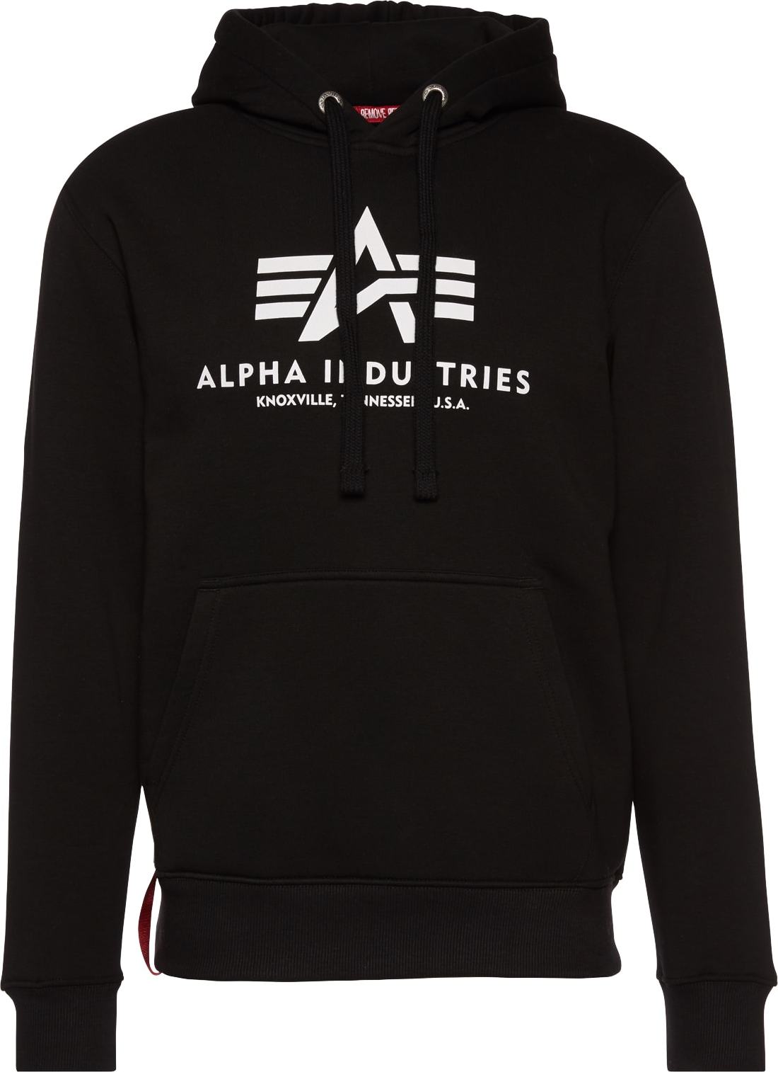 ALPHA INDUSTRIES Mikina červená / černá / bílá