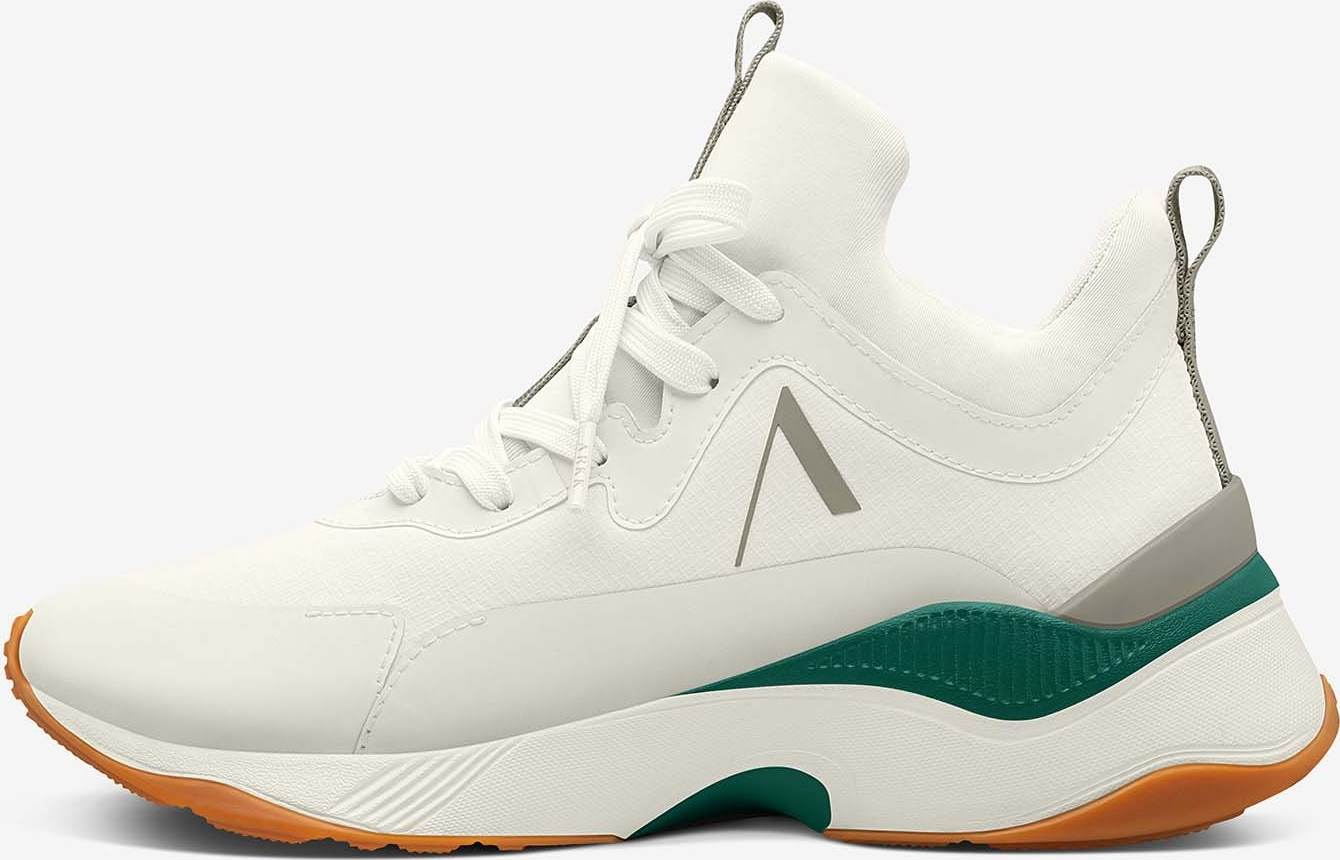 ARKK Copenhagen Tenisky 'Stormrydr' kámen / tmavě zelená / bílá