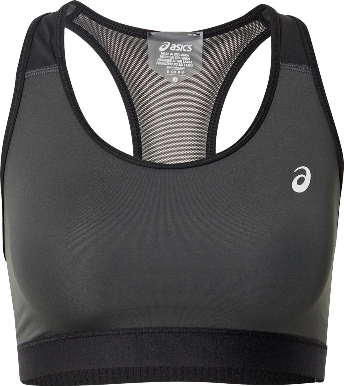 ASICS Sportovní podprsenka grafitová / černá