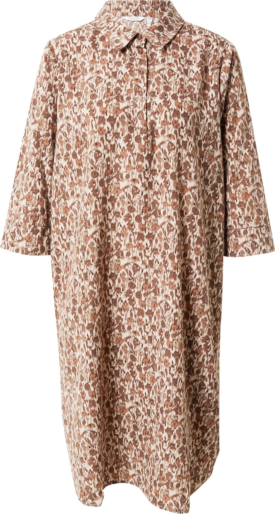 b.young Košilové šaty béžová / mix barev