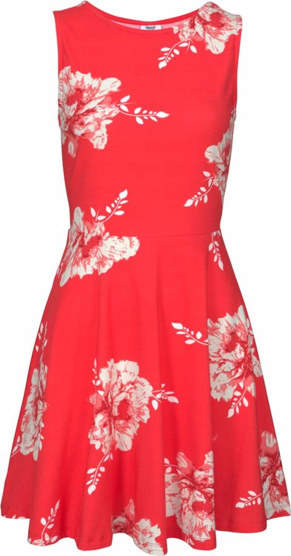 BEACH TIME Letní šaty světle červená / bílá