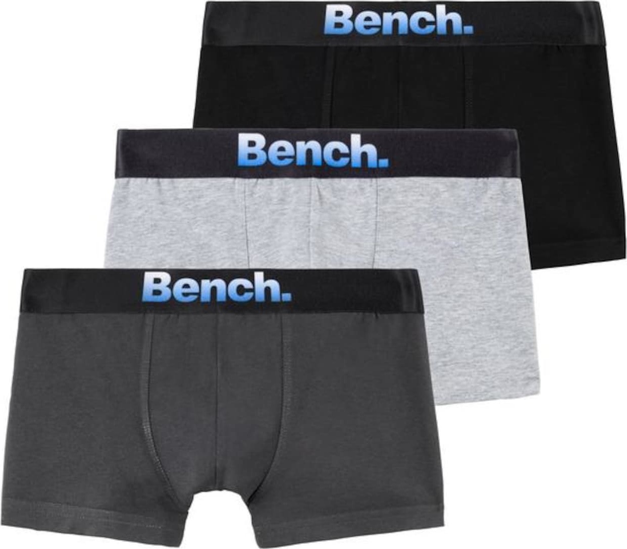 BENCH Spodní prádlo tmavě šedá / černá / bílý melír