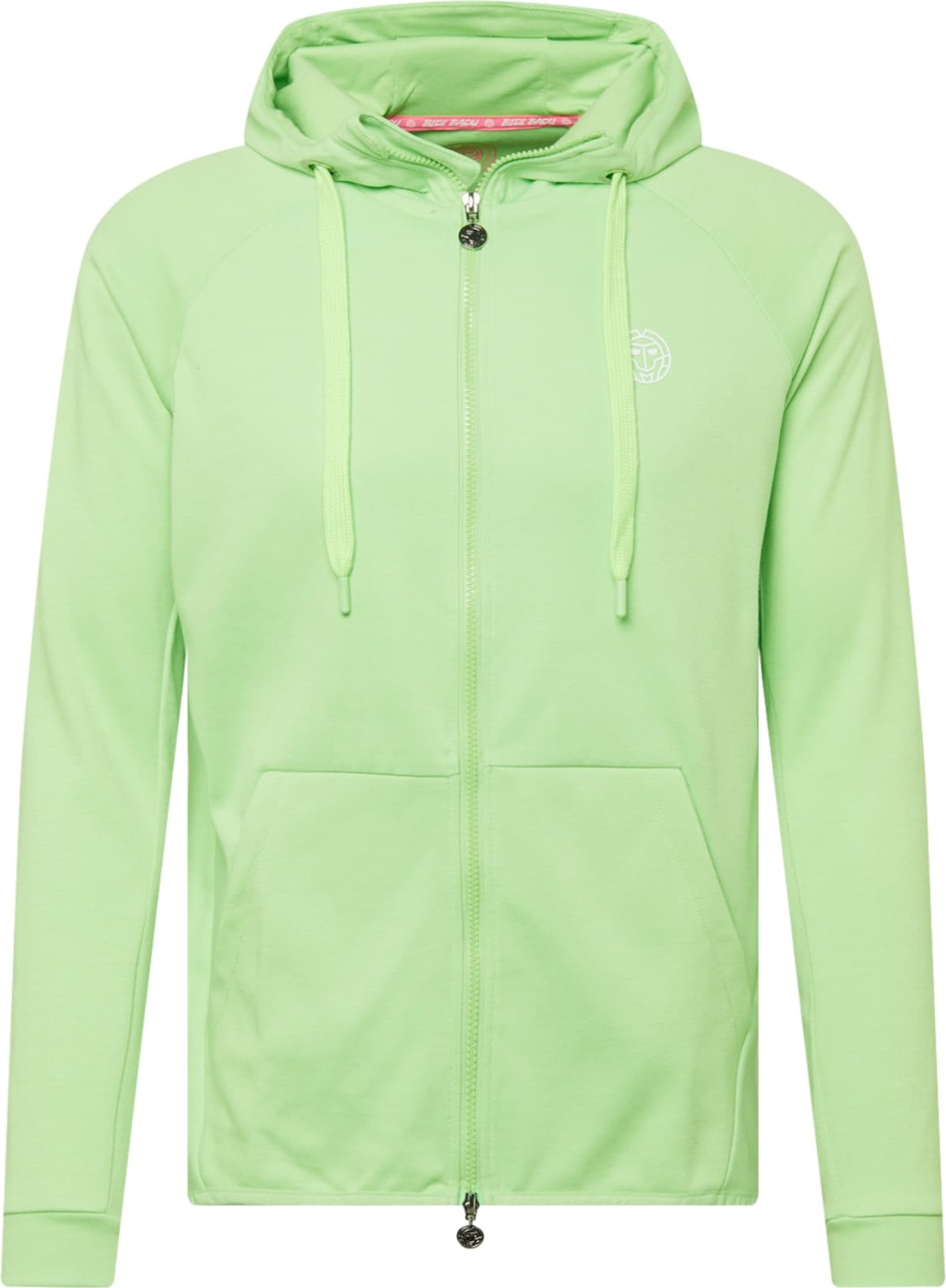 BIDI BADU Sportovní mikina světle zelená / bílá