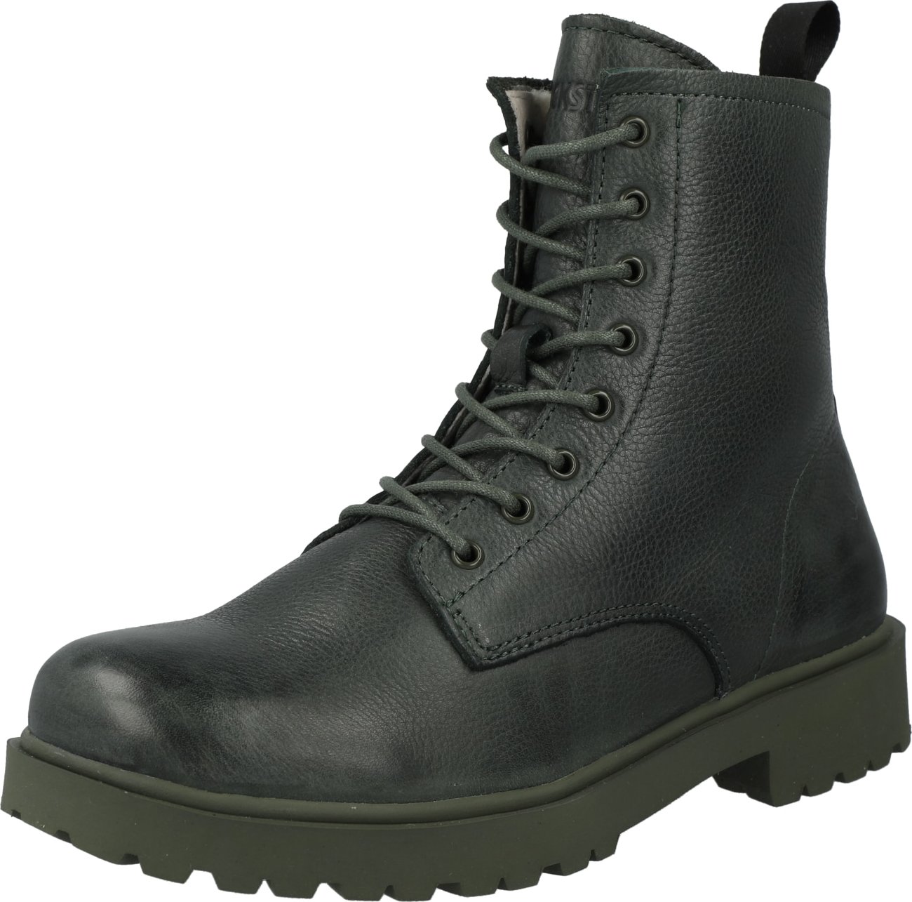 BLACKSTONE Šněrovací kozačky tmavě zelená