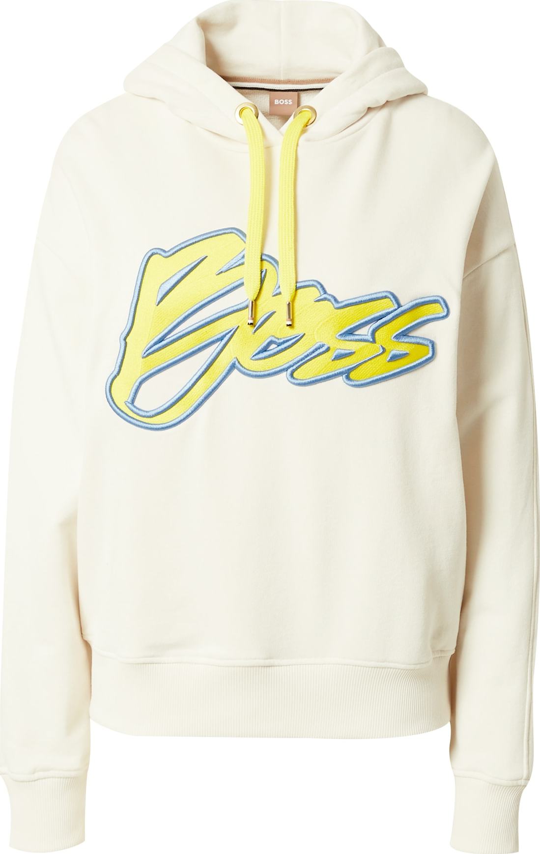 BOSS Black Mikina 'Ecaisy' modrá / žlutá / bílá