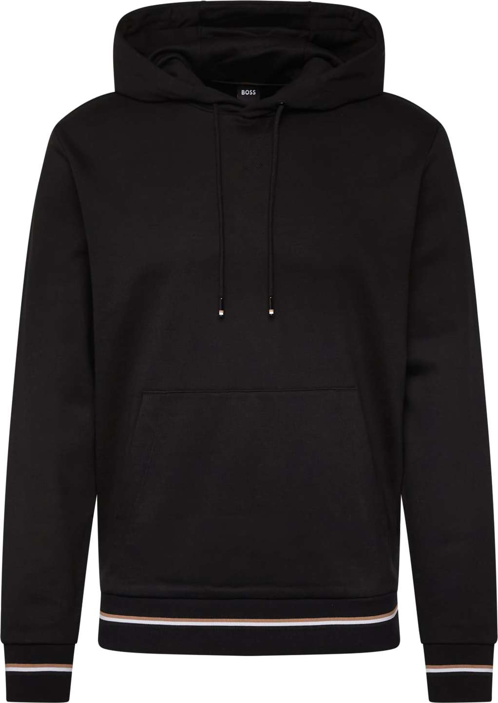 BOSS Black Mikina 'Seeger' béžová / černá / bílá