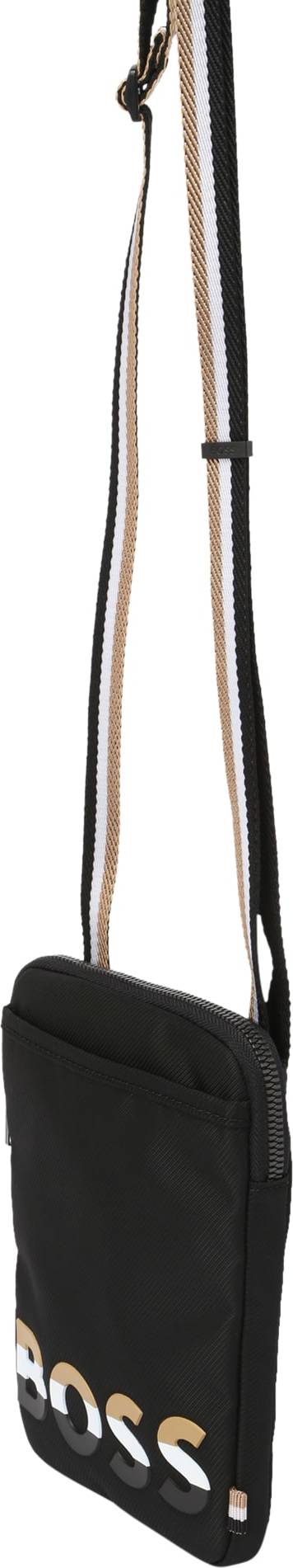 BOSS Black Taška přes rameno koňaková / černá / bílá
