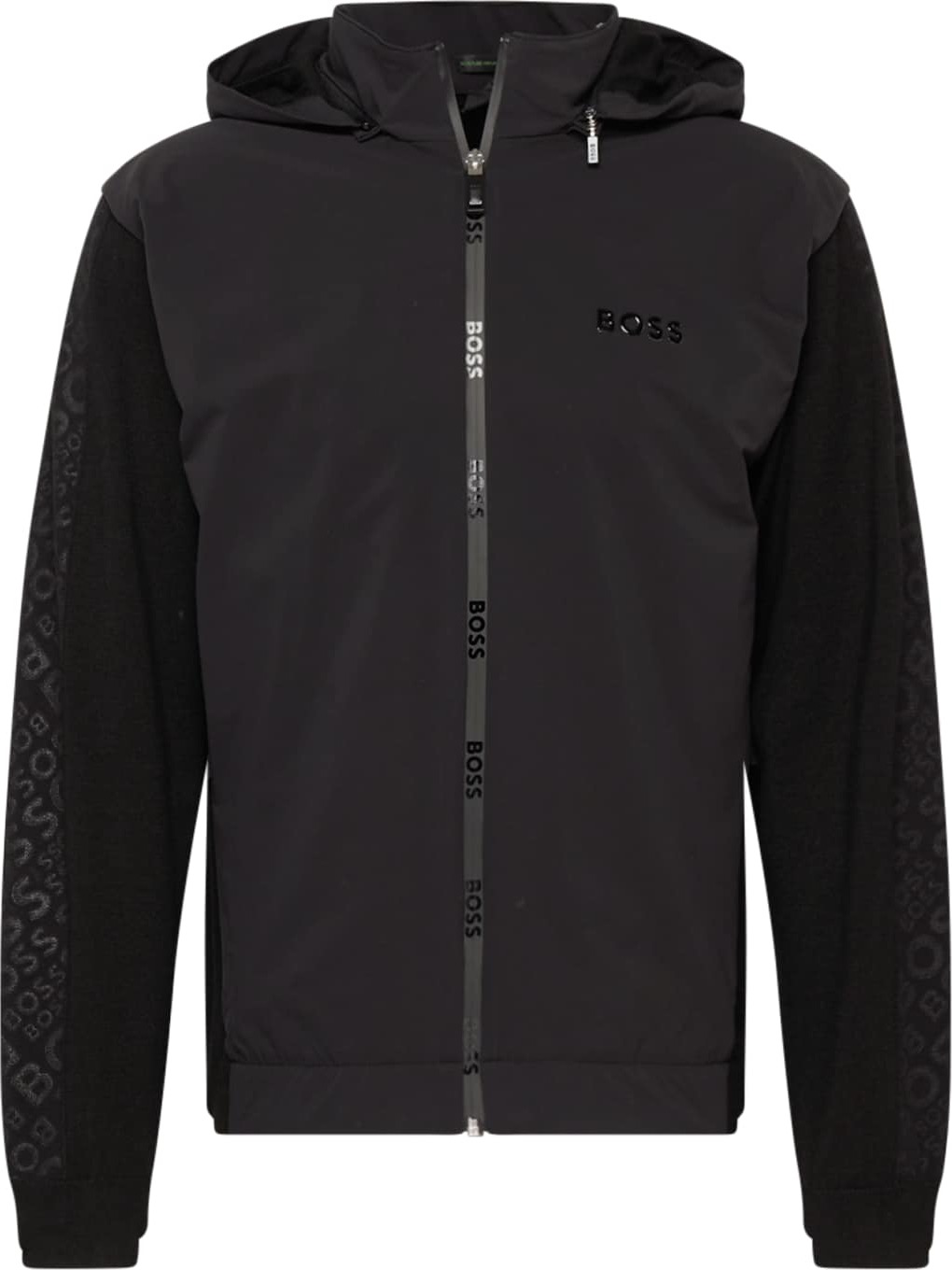 BOSS Green Přechodná bunda černá / bílá