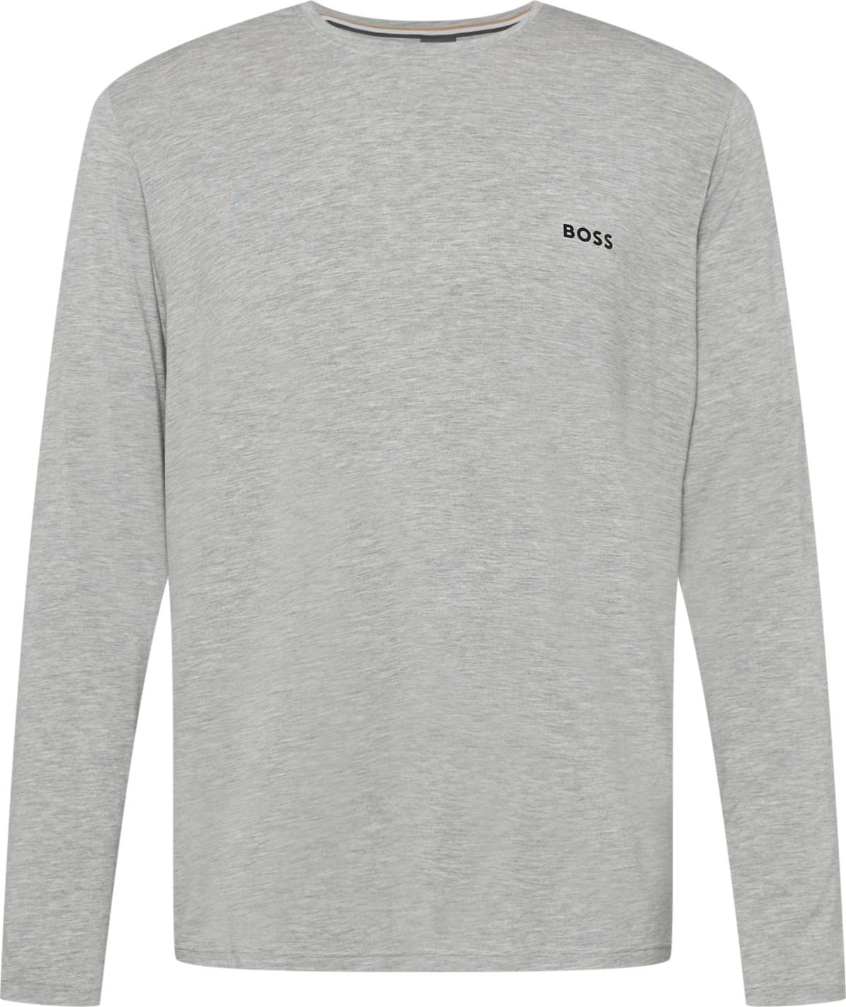 BOSS Orange Tričko světle šedá / černá