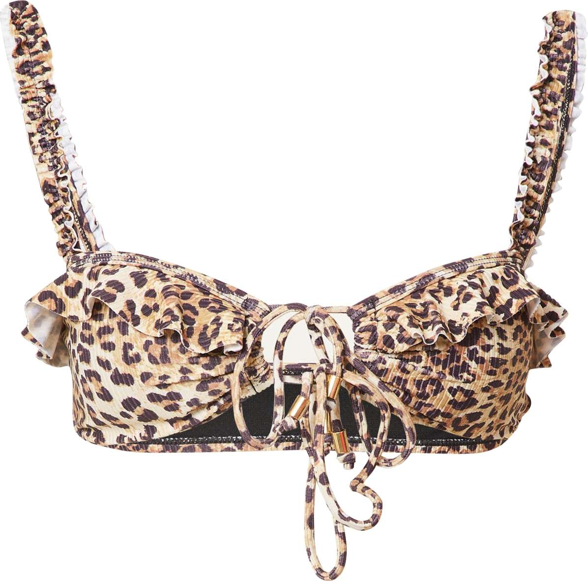 Boux Avenue Horní díl plavek krémová / světle hnědá / tmavě hnědá