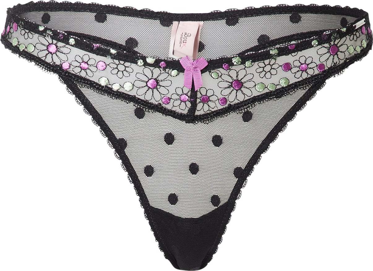 Boux Avenue Tanga 'CAMILE' mátová / fialová / černá