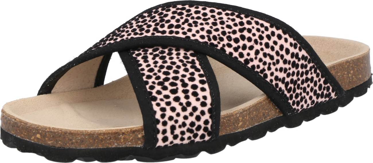 Braqeez Sandály 'Sandra Spain' růžová / černá