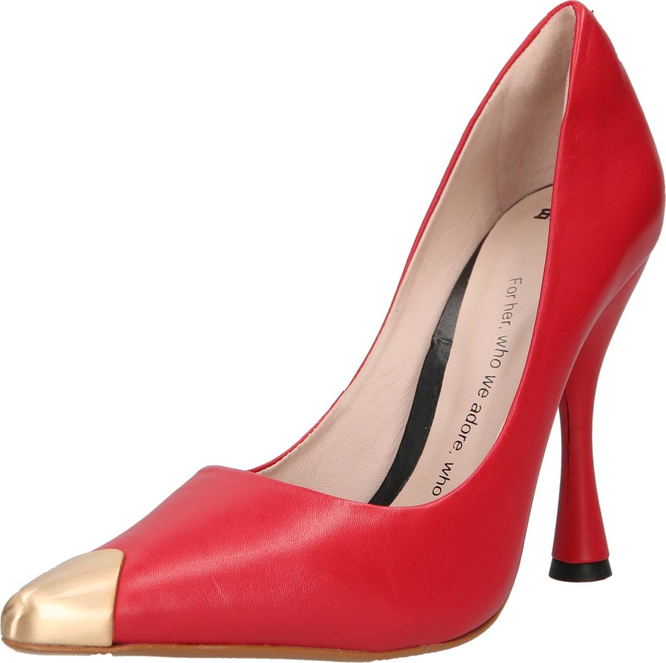 BRONX Lodičky zlatá / červená