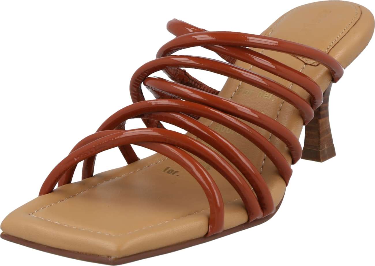 BRONX Pantofle 'Oli' rezavě hnědá