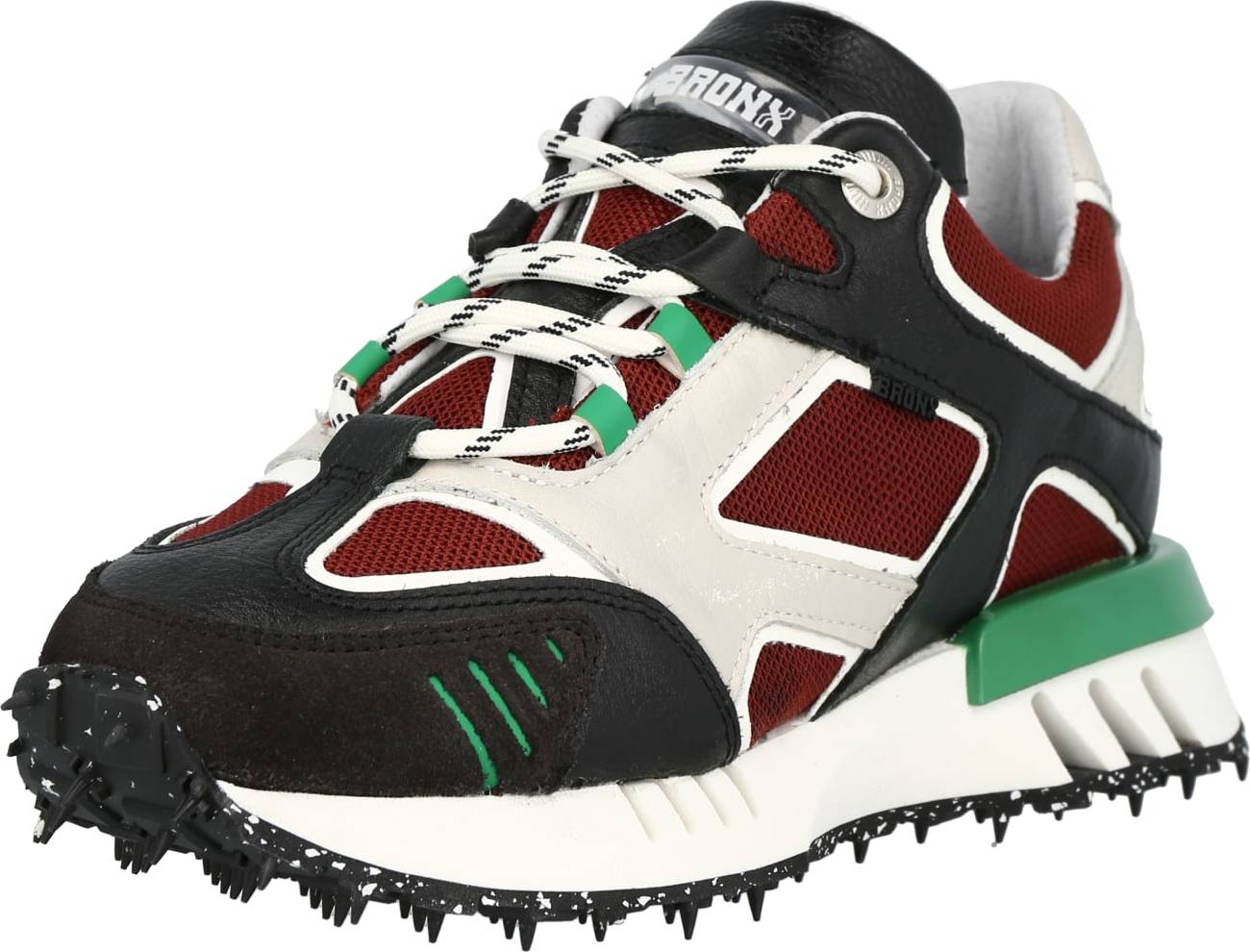 BRONX Tenisky režná / trávově zelená / červená třešeň / černá