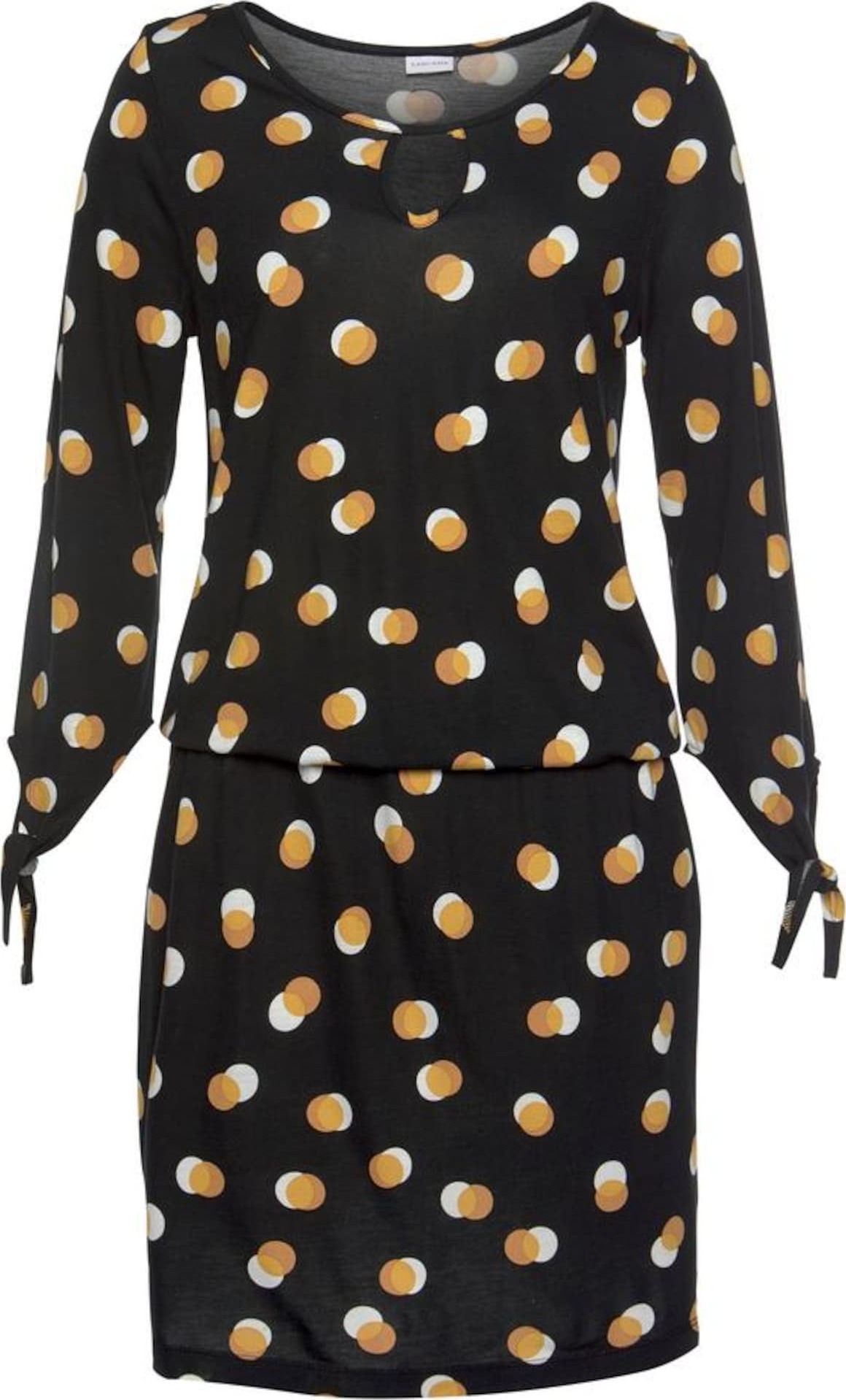 BUFFALO Plážové šaty žlutá / černá / bílá