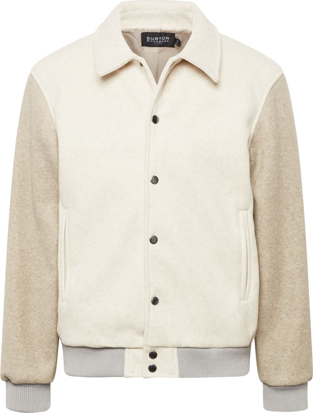 BURTON MENSWEAR LONDON Přechodná bunda krémová / béžový melír / kámen