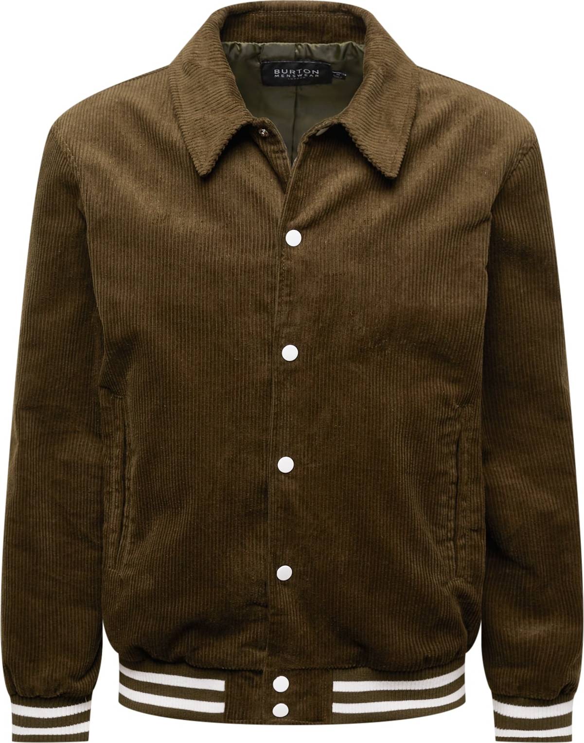 BURTON MENSWEAR LONDON Přechodná bunda olivová / bílá