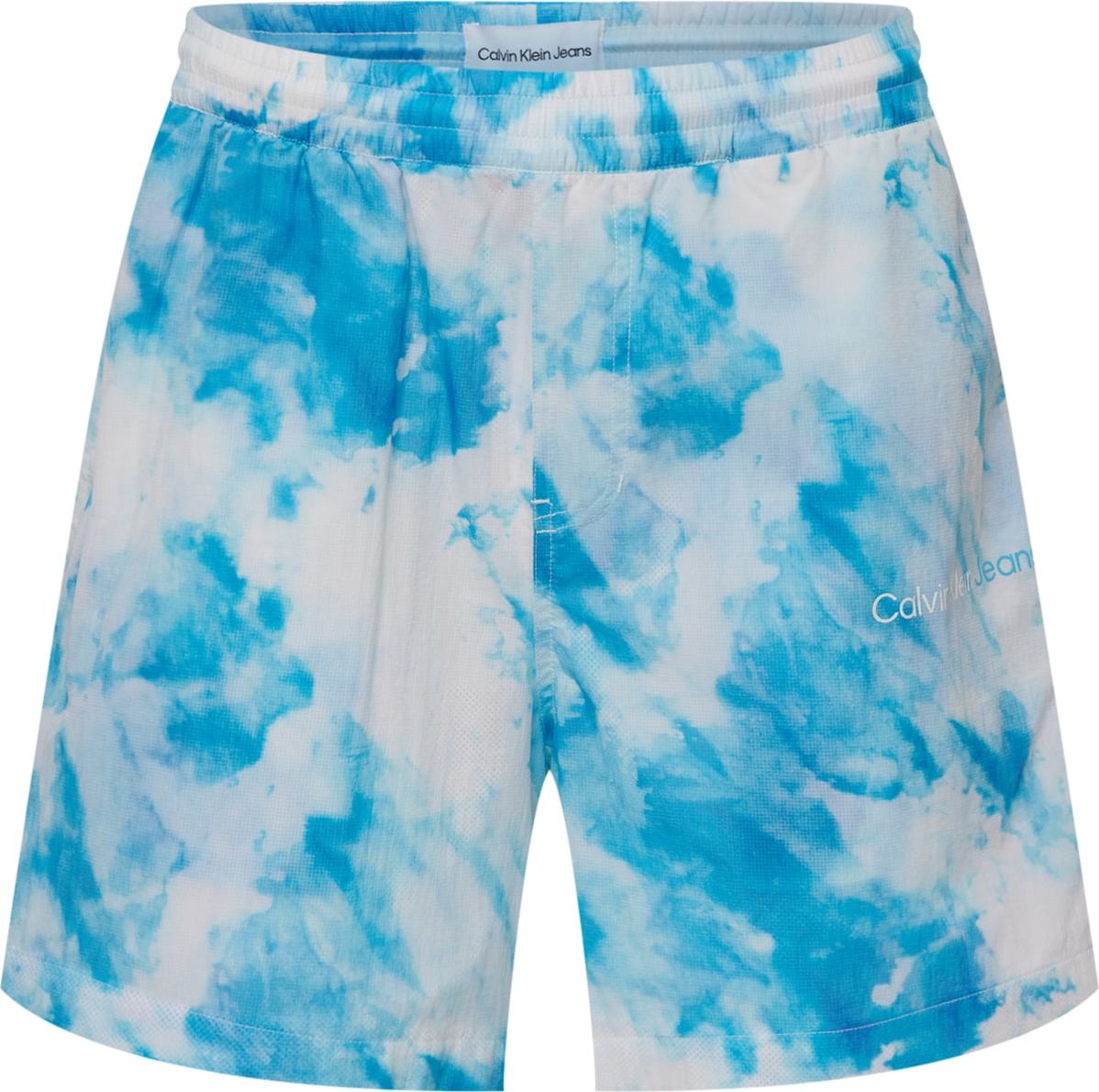 Calvin Klein Jeans Kalhoty modrá / bílá