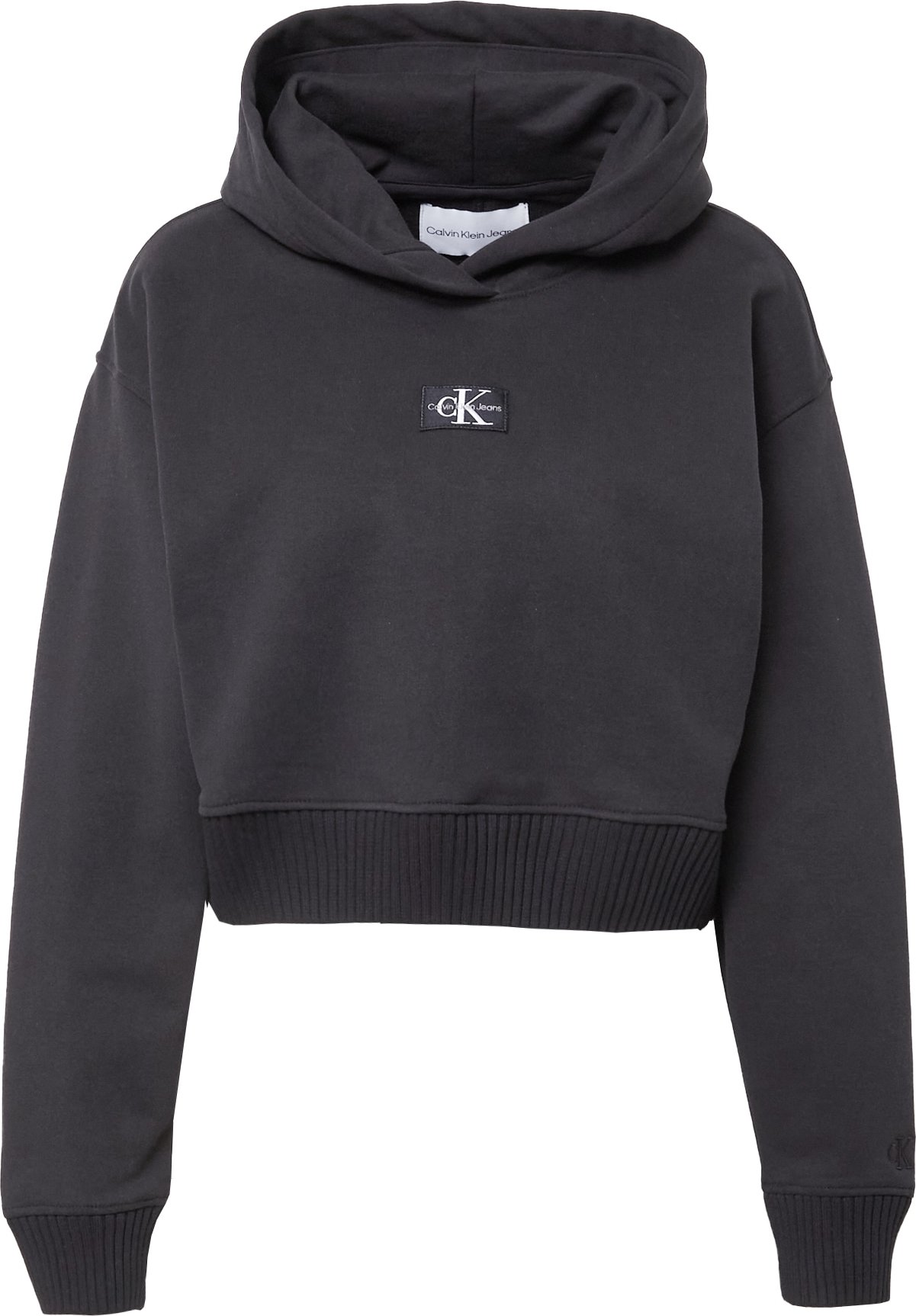 Calvin Klein Jeans Mikina černá / bílá